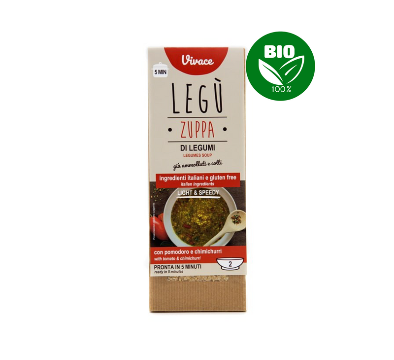 Zuppa di Legumi Vivace con Pomodoro e Chimichurri - BIO, VEG e Glutenfree | Legù