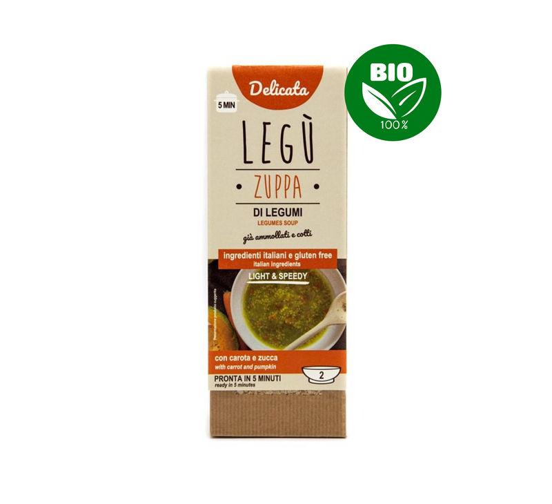 Zuppa di Legumi Delicata con Carote e Zucca - BIO, VEG e Glutenfree | Legù